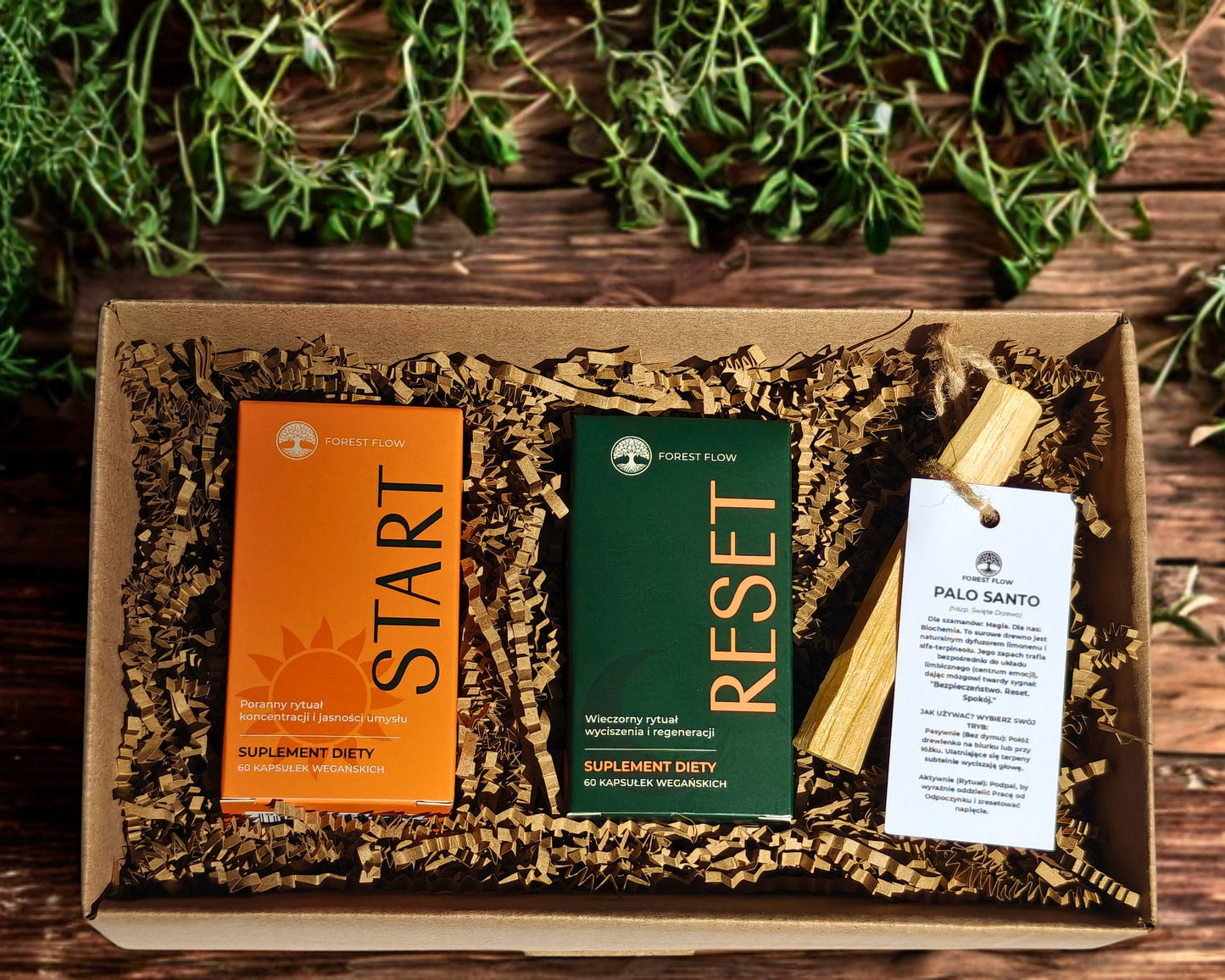 Zestaw Forest Flow: Rytuał Dobowy. START + RESET + Palo Santo Gratis.